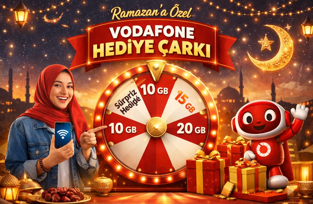 Vodafone ile Ramazan Bereketi Hediye Çarkı ile 20GB Bedava İnternet